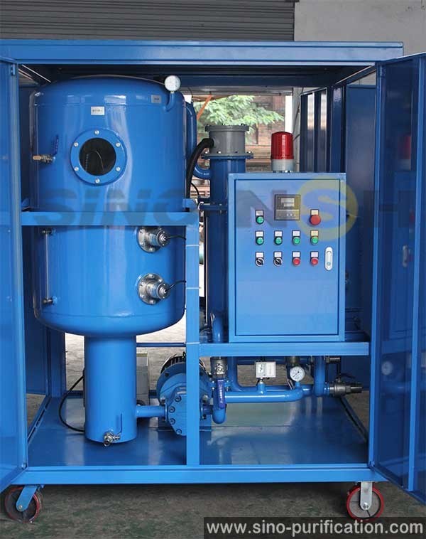6000L/H 380V Carbon Steel Turbine Oil Purifier with Electric Heating and High Water Degassing Efficiency